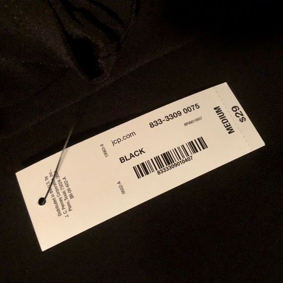 Worthington Black Cap Sleeve Medium Blouse - Picture 5 of 5